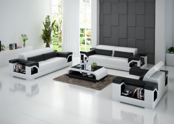 Leather sofa couch sofa set 3+2+1 seater set design modern sofa