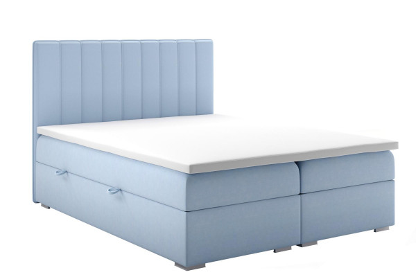 Box spring bed hotel double blue velvet luxury beds upholstered bed frame 180x200