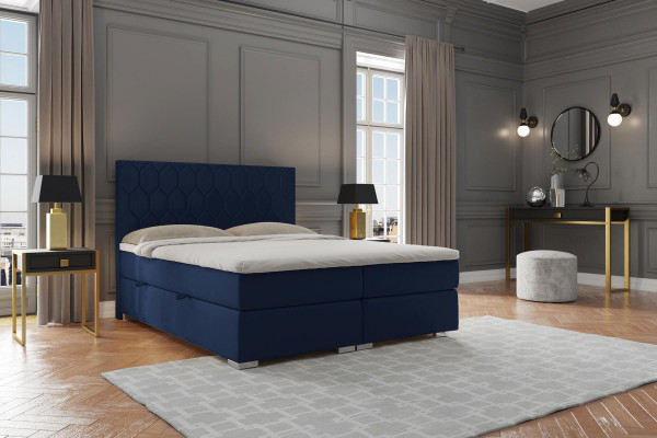 Box spring bed hotel design velvet luxury beds upholstered storage box function double