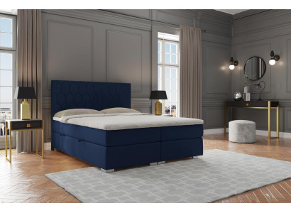 Box spring bed hotel design velvet luxury beds upholstered storage box function double