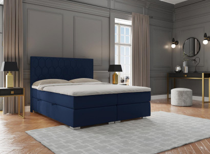 Box spring bed hotel design velvet luxury beds upholstered storage box function double