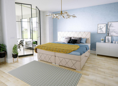Box spring bed complete set double mattress topper beds function box hotel