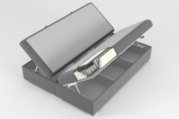 Double Bed Complete Set Mattress Box Spring Topper Beds Function Box Green