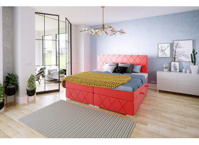 Outstanding modern double box-spring bed for the bedroom