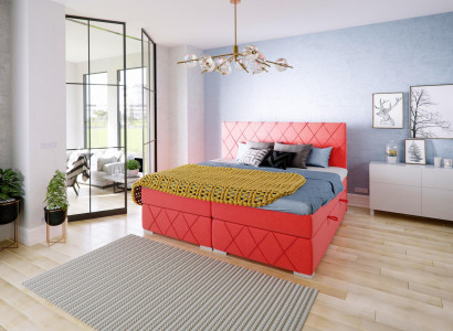 Outstanding modern double box-spring bed for the bedroom