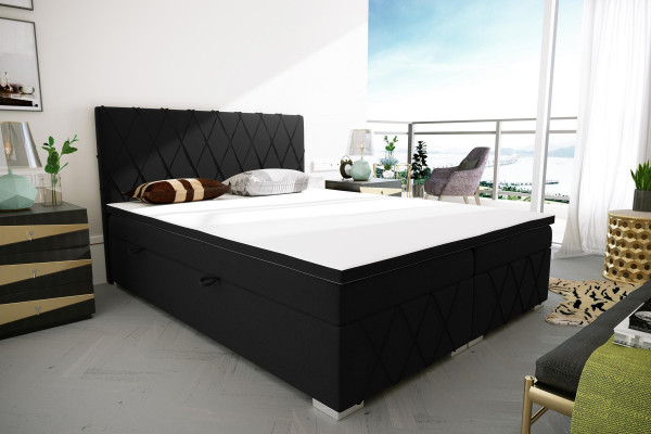 Boxspring bed hotel double luxury beds upholstered bed frame function 180x200cm
