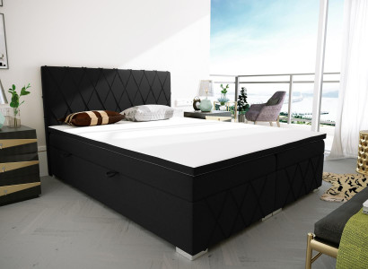 Boxspring bed hotel double luxury beds upholstered bed frame function 180x200cm