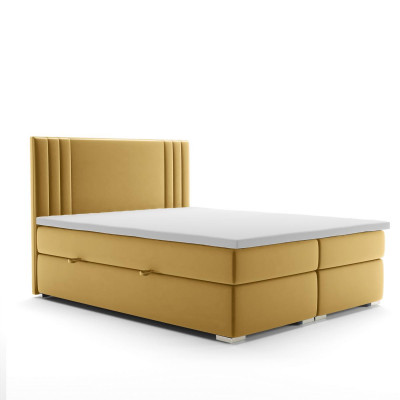 Boxspring bed double complete set mattress topper beds function box hotel