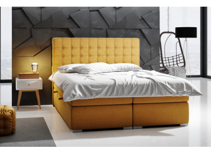 Box spring bed hotel double 160x200 cm luxury beds upholstery bed box function