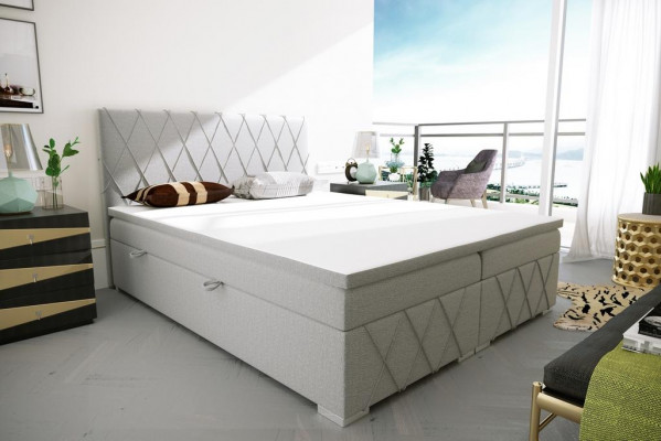 Box spring bed hotel double bed textile luxury beds upholstered bed frame function