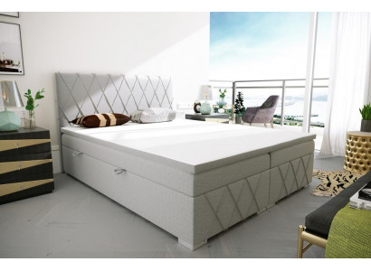 Box spring bed hotel double bed textile luxury beds upholstered bed frame function