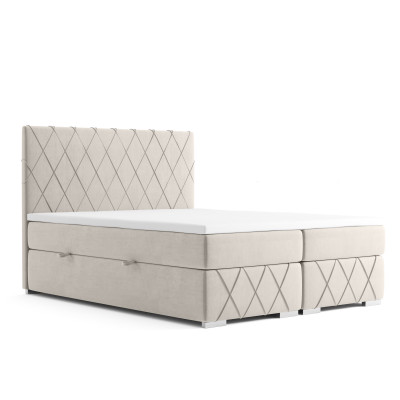 Box spring bed hotel double bed textile luxury beds upholstered bed frame function
