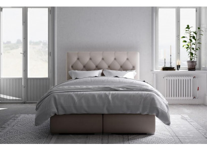Box spring bed hotel double leather luxury beds upholstered bed box function new