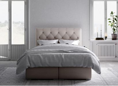 Box spring bed hotel double leather luxury beds upholstered bed box function new