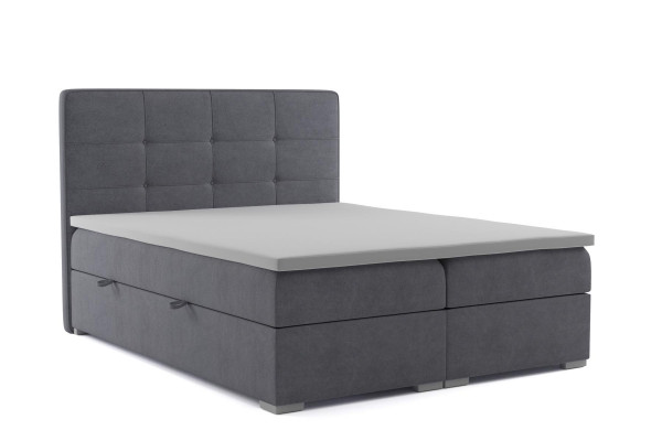 Box spring bed hotel double velvet textile luxury beds upholstered bed box function
