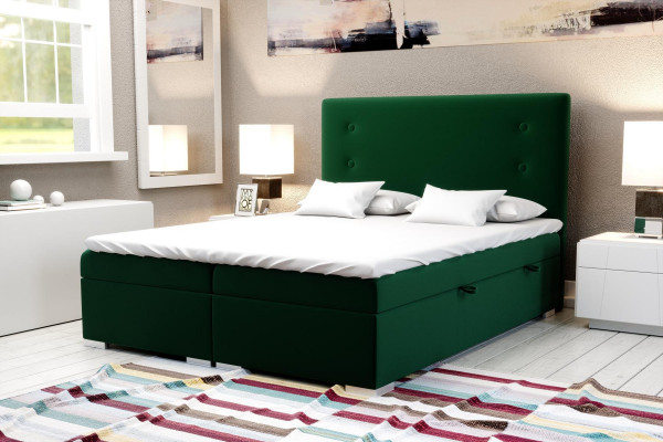 Box spring bed hotel double complete set mattress topper bed function box