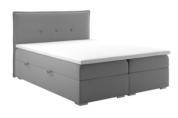 Box spring bed hotel double textile gray luxury beds upholstered storage bed function