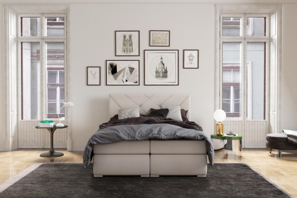 Modern box spring beds hotel double luxury bed upholstery box function leather