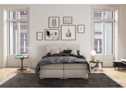 Modern box spring beds hotel double luxury bed upholstery box function leather