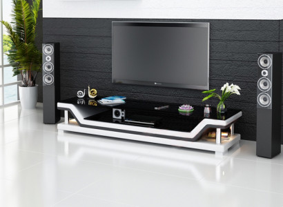 RTV TV Sideboard Leather Glass Table Television Cabinet Table Designer 3009