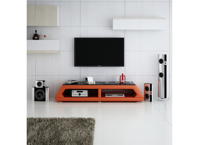 RTV TV sideboard leather glass table television cabinet table lowboard Mo.B
