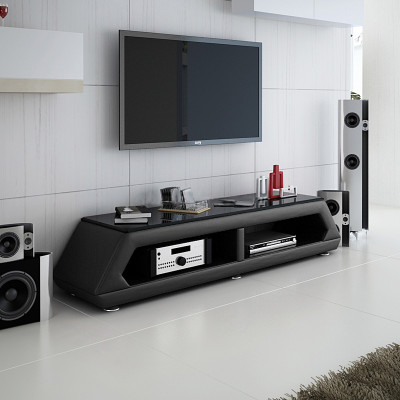 RTV TV sideboard leather glass table television cabinet table lowboard Mo.B
