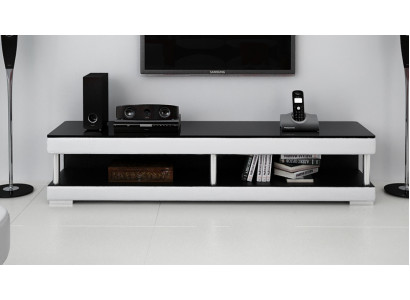 RTV TV Sideboard Leather Glass Table Television Cabinet Table Lowboard Mo.C
