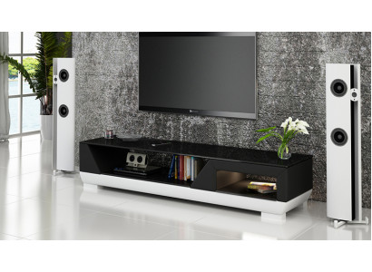 RTV TV Sideboard Leather Glass Table TV Cabinet Table Lowboard Mo.I