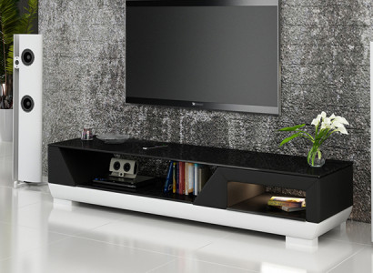 RTV TV Sideboard Leather Glass Table TV Cabinet Table Lowboard Mo.I