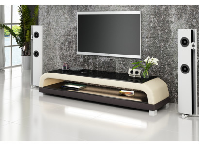 RTV TV sideboard leather glass table television cabinet table decor designer