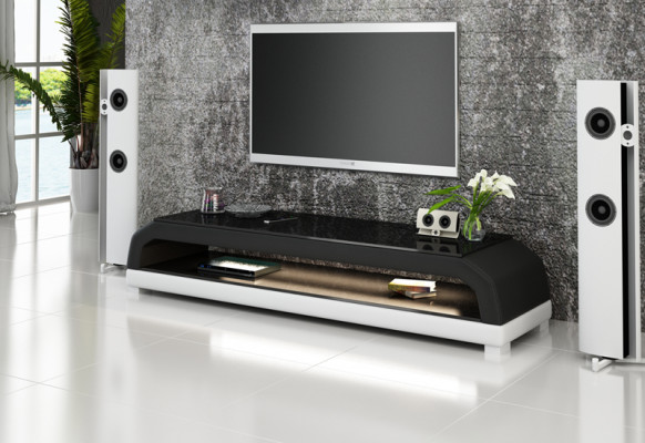 RTV TV sideboard leather glass table television cabinet table decor designer