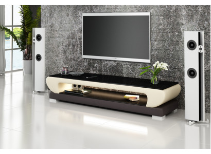 RTV TV Sideboard Leather Glass Table TV Cabinet Decor Table Designer