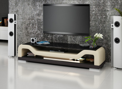 RTV TV sideboard leather glass table television decor cabinet table designer