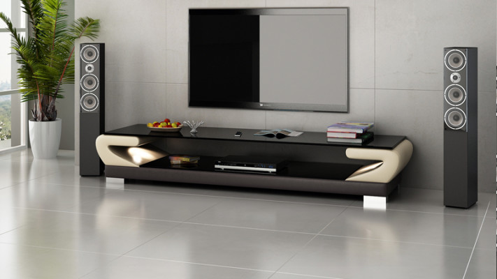TV sideboard leather glass table decor television cupboard table designer