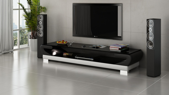 TV sideboard leather glass table decor television cupboard table designer