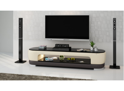 RTV TV Sideboard Decor Leather Glass Table TV Cabinet Table Designer