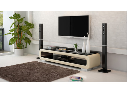 TV sideboard decor leather glass table television table cabinet designer