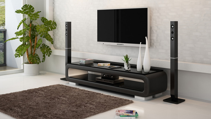 TV sideboard decor leather glass table television table cabinet designer