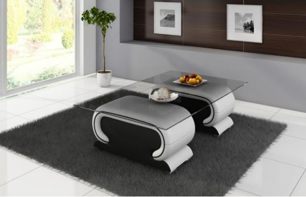 Designer glass table table cushion leather table couch sofa leather tables