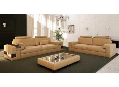 Leather sofa set 3+2+1 couch seat cushion sofa set Nassau B