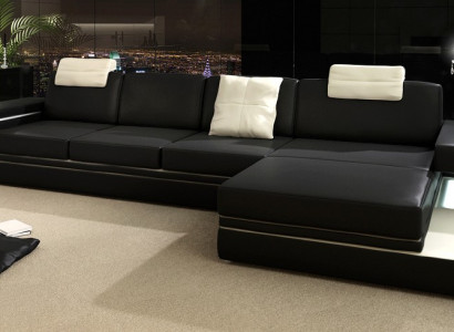 Leather sofa living landscape XXL corner sofa big sofa design couch designer sofa suite