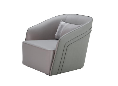 Armchair Leather Luxury Gray Modern Design New Creative Furniture Living Room TV Club