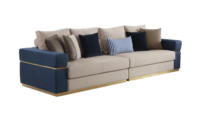 Sofa three-seater mink fabric living room design couches upholstery sofas luxury textile
