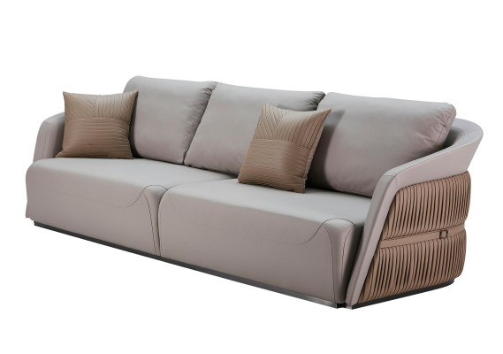 3-seater mink living room sofa modern design couches creative gray luxury furniture