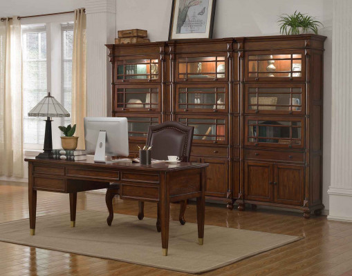 Desk set office furniture table executive chair cabinet furnishings new 5pcs.