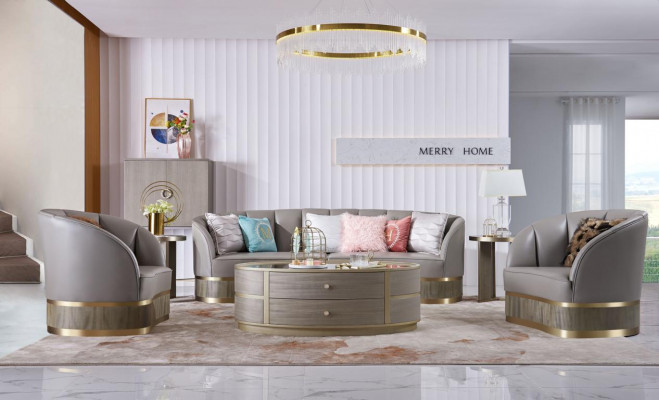 Design furniture sofa set 3+1 seater couch upholstery set leather sofa