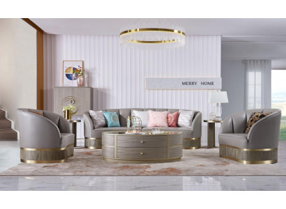 Design furniture sofa set 3+1 seater couch upholstery set leather sofa