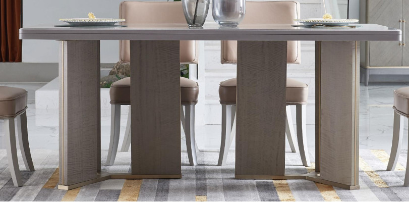Designer furniture wood table seating dining room 6x chairs 7-piece set suite new