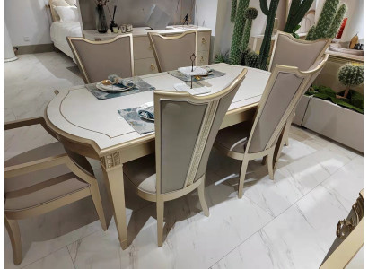 Dining set modern chairs table tables 7-piece. Dining table 6 x chairs dining room set