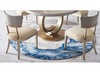 Design round table with 4x chairs dining room seating round table set wood